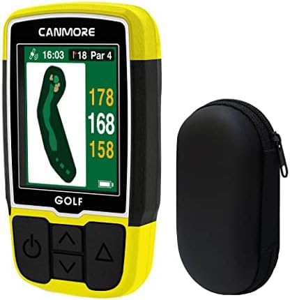 CANMORE HG200 Plus Golf GPS & Case - Easy-to-Read Color - preloaded 40,000 Course map - Exact Shape of The Green and The Fairway - Water Resistant