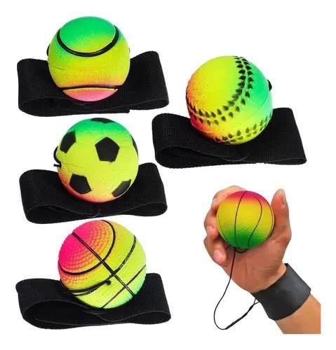 DZLING Kids Wrist Return Ball with Adjustable Velcro Strap | Reflex Training Toy, Ages 3 and Above, Indoor & Outdoor Use, Hand-Eye Coordination, Boys & Girls-image-40