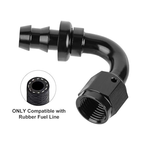 Image of EVIL ENERGY 12AN 120 Degree Push Lock Hose Fitting End Black