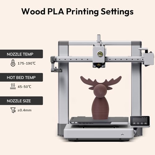 Image of AMOLEN Wood PLA Filament Bundle 3D Printer Filament Wood Sets,Dark Walnut /White Oak /Cherrywood /Green Sandalwood Natural Color 3D Printing Filament PLA Filament 1.75mm, 200g*4 Spools