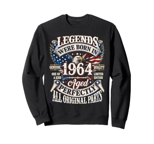Legends Born In 1964 Vintage Patriotic Eagle 62nd Birthday �g���[�i�[