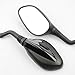 GOOFIT 8mm Black Rear View Mirror for GY6 50cc 125cc 150cc 250cc Scooter Moped Motorcycle 1 Pair