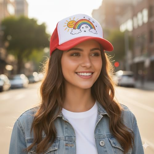 Image of Gelante Sublimation Blank Trucker Hats - Polyester Foam Mesh Snapback Baseball Cap