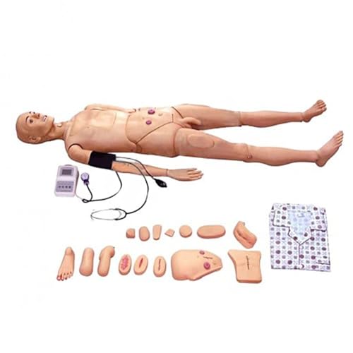 MAHWER Medical Training Skills Fully Function Patient Care Training Model with Blood Pressure Measurement Trauma Simulator Teaching