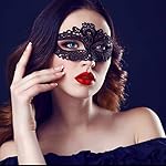 20 Pieces Lace Mask Masquerade Venetian Eyemask Halloween Sexy Woman Lace Mask for Halloween Masquerade Carnival Party Costume Ball, Black - Image 3