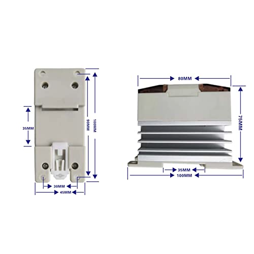 Relais statique triphasé avec radiateur TSR-15DA-S commande 3-32VDC charge 24-380VAC
