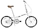 FabricBike Folding Bicicleta Plegable Cuadro Aluminio Ruedas 20" 5 Colores (Matte White)