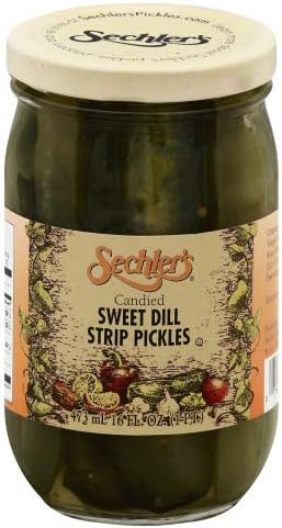 Sechler's Pickle Candied Sweet Dill Strip - 16 OZ (Pack of 2)