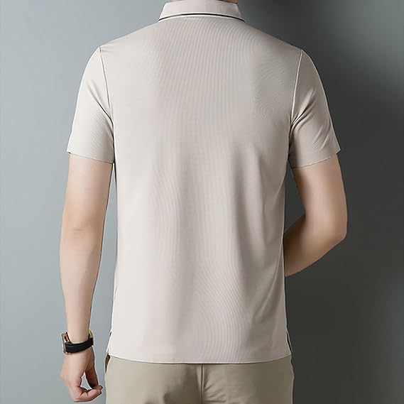Shirts for Men, Polo Shirt, Fashion Casual Golf Shirts, Slim Fit Short Sleeve Button Polo (4XL,04)