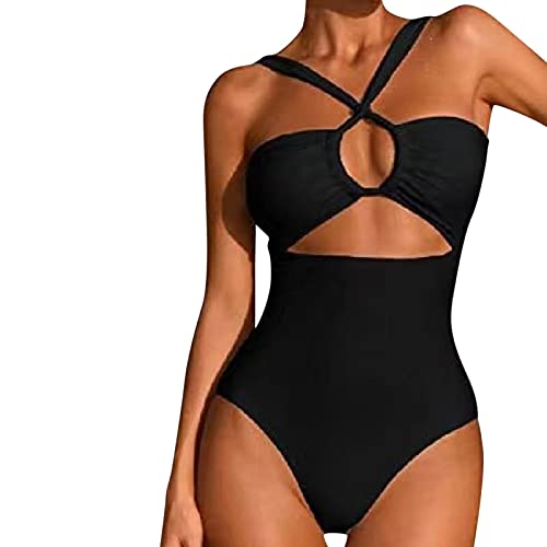 Bañador Mujer Reductores Barriga Sexy Espalda Expuesta Traje de baño Acolchado Vientre Plano Ropa de Baño Traje de Baño de Una Pieza Mujer Bañador Natacion Halter Cuello en V Push Up