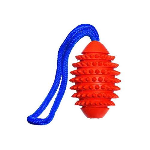 Karlie Ruffus Jouet en caoutchouc pour chien, ballon de football aquatique, jouet flottant pour chien, orange/bleu , 34x7x7 cm