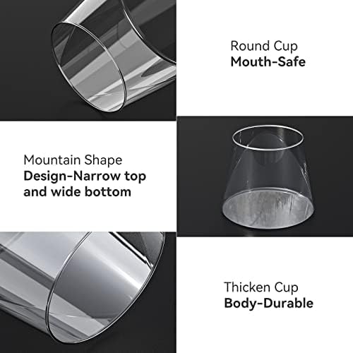 Mount Fuji Beer Glasses,2 Pcs 10 Oz Creative Drinking Glasses,Mountain Shape Wine Glasses,Bar Glassware,Dessert Cup,Ice Cream Cup,Vintage Glassware,Clear Glass Cup,Cocktails Whiskey Glasses