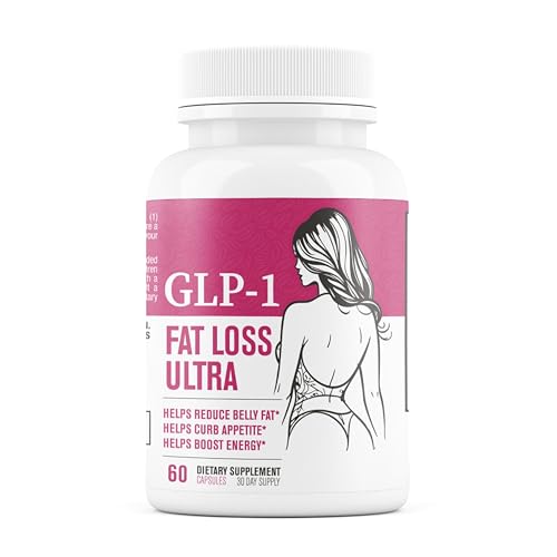 GLP-1 Fat Loss Ultra - Weight Loss Pills, Appetite Suppressant & Fat Burner for Women | Supports Healthy Pathways Associated with GLP-1 Activity | 3rd Party Tested Supplement - 60 Capsules for Adults