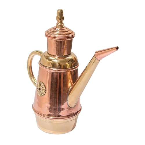 Qianly Dispensador de Aceite de Cobre de 350 Ml, Jarra Artesanal para Pizzerías, Hoteles Y Panaderías.