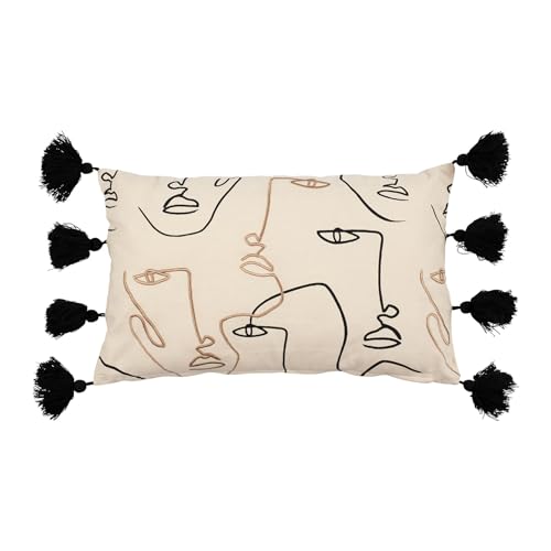 Sema Design Coussin Brode Visage Arty Creme 50X30CM