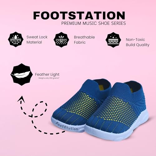 TrendStation:- Kids Knit Slip-on Walking Shoes, Attractive Colour's, Breathable Mesh, Lightweight & Comfortable Sneakers for Active Kids4