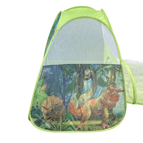 Barraca Tenda Infantil Toca Túnel 3 em 1 Dinossauro T-Rex Verde