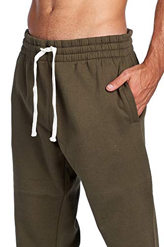 Image of ProGo Men's Casual Jogger Sweatpants Basic Fleece Marled Jogger Pant Elastic Waist