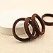 50 Pcs Thick Hair Ties Seamless Hair Bands Ponytail Holder Soft No Break Hair Bands for Women (Brown)