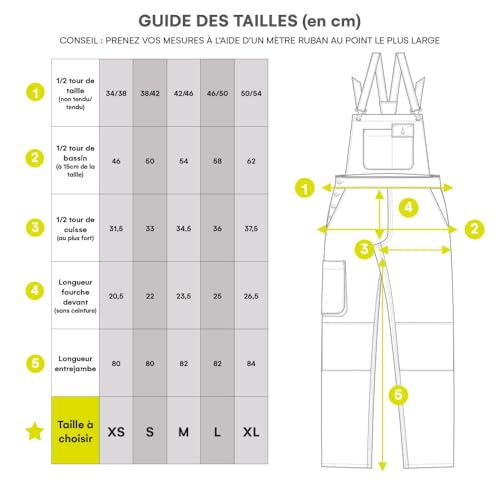 Mono de trabajo bicolor resistente con bolsillos funcionales en talla 42 6