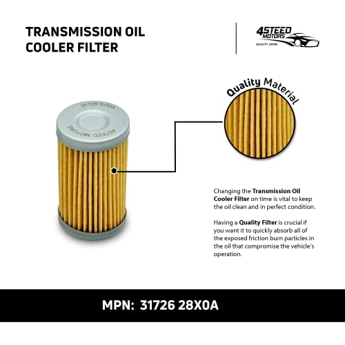 Transmission Oil Cooler Filter 31726‑28X0A & Oil Drain Plug Gasket 11026-JA00A Transmission Filter Compatible with Nissan Infiniti QX60 JX35 QX50