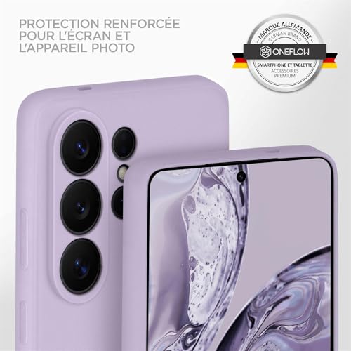 Coque Samsung S26 Ultra ONEFLOW silicone lilas avec protection camera