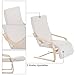 HOMCOM Sillón de Relax Silla de Relax Madera de Abedul Reposapiernas a...