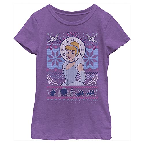 Image of Disney Princesses Cinderella Ugly Sweater Girls T-Shirt