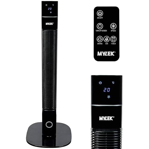 MYLEK Tower Fan 36 Inch Oscillating Slim Floor Standing Cool Air Circulator, Remote Control, Timer,...