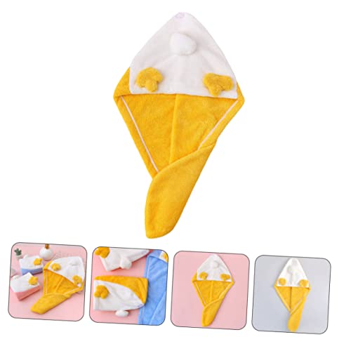 Zerodeko 2 Peças Chapéu De Lã Coral Para Cabelos Secos Touca De Banho Enrolada Para Secagem De Cabel