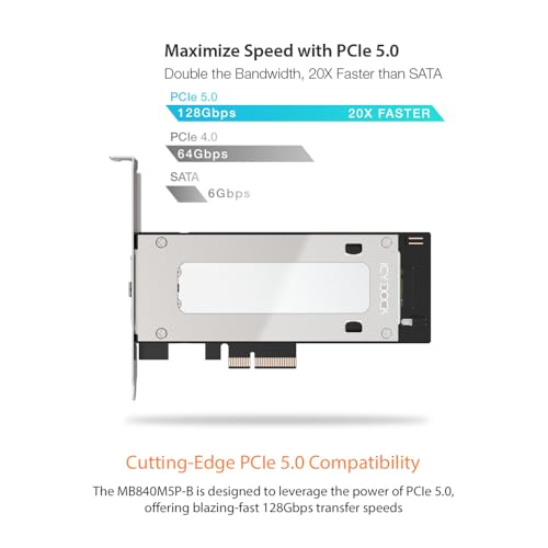Caja externa para SSD M.2 NVMe PCIe 5.0 x4 remobible miniatura 3
