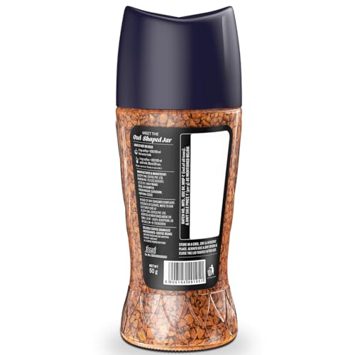 Image of Sleepy Owl Hazelnut Premium Instant Coffee Powder | 100% Arabica Freeze Dried Coffee - 50g | Make Cafe Style Hot or Cold Coffee, Black Coffee, Cappuccino, Latte at Home | Makes 25 Cups