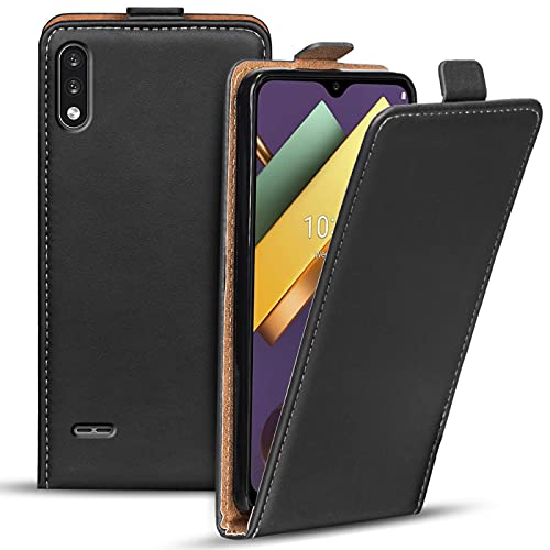Verco Funda Flip Cover para LG K22, Carcasa Delgado Vertical Plegable Case para LG K22 Funda Teléfono, Negro