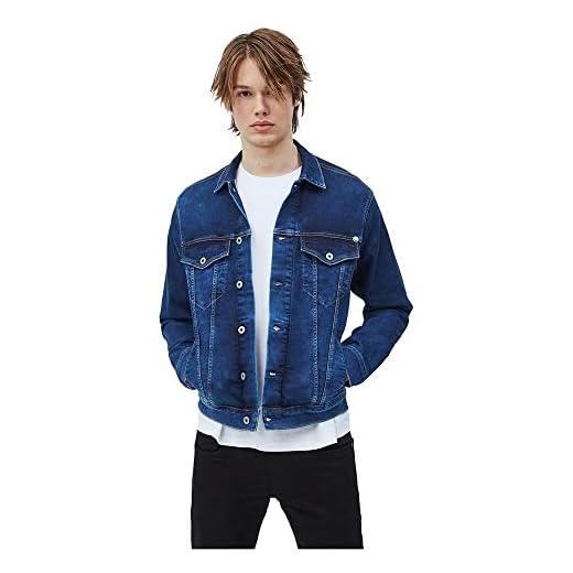 Pepe Jeans Hombre Chaqueta vaquera, Azul (Denim-HP2), XL Hombre
