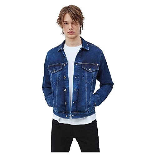 Pepe Jeans Hombre Chaqueta vaquera, Azul (Denim-hp2), M Hombre