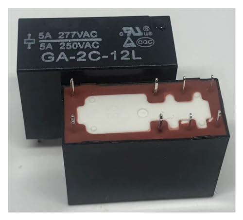 Relé de 8 pines GA-2C-12L 12V mini para control de circuitos de automatización paso a paso