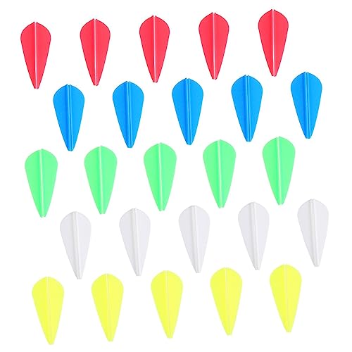 ifundom 50Pcs Archery Fletchings Rubber Arrow Vanes for Archery Supplies Arrow Shield for Personal and Professional Use Bright Colors for DIY Projects Random Color