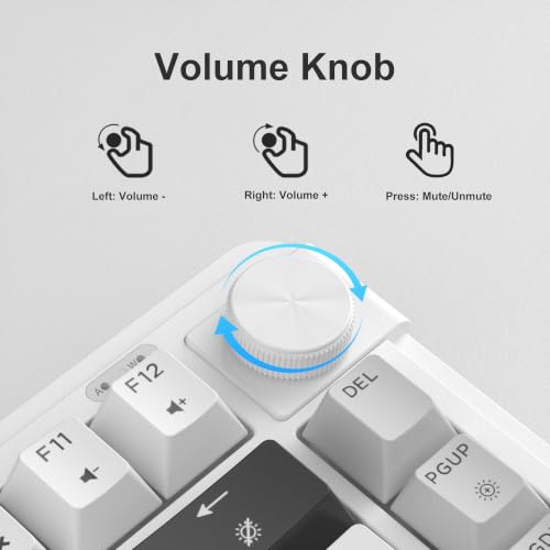 Image of MageGee 80% Gaming Keyboard, RGB Backlit Wired Mechanical Feel Keyboard with Volume Knob, 80 Keys Compact USB Keyboard, 19-Key Rollover, Multimedia Keys for PC, Computer, Laptop, Windows