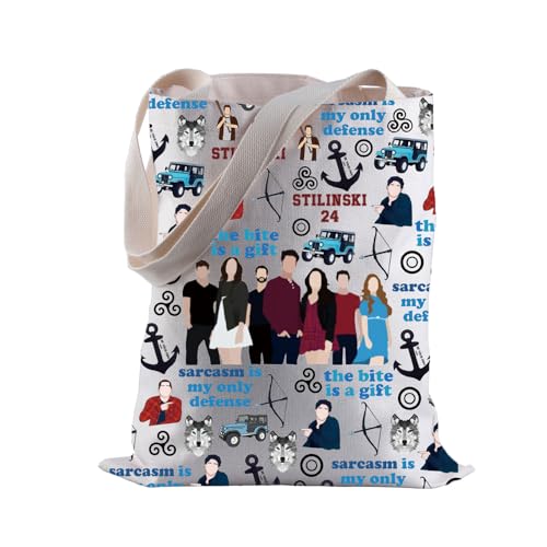 BLUPARK Werewolf TV Show Inspired Tote Bag The Bite Is a Gift Canvas Shopping Bag for Fans (Bite Is...