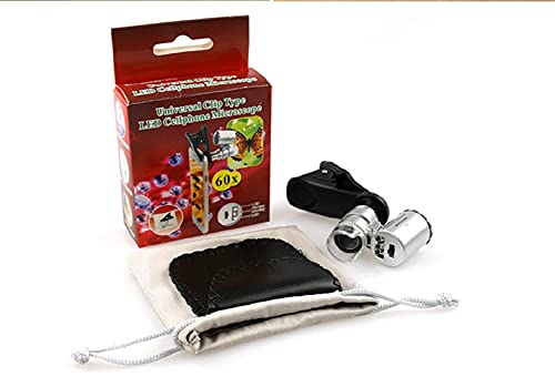 KUYiA Mini Microscopio Tascabile 60x Zoom per