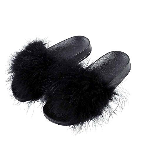 Pantoufles de fourrure femme chaudes pour rester cocooning à la maison en hiver