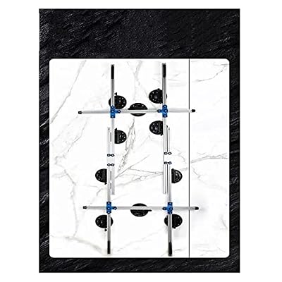 Seamless Seam Setter, 3.45M Adjustable Large Slab Brick Ceramic Tile Rock Slab Vacuum Suction Cup Lifting Frame Glass Stone Installation Paving Transp,for Seam Joining and Leveling(Tic Tac Toe)