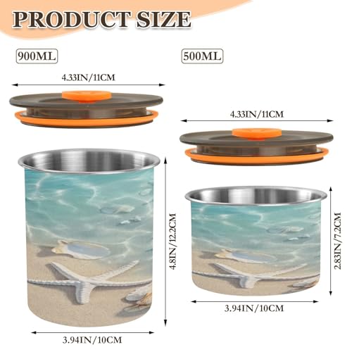 Envase de café hermético de acero 17oz ATTX miniatura 2