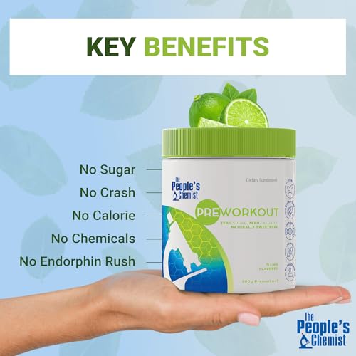 Image of People's Chemist The Pre-Workout (Lime) - Natural Caffeine for Energy, Focus & Endurance - No Sugar, No Artificial Ingredients - Lime Flavor