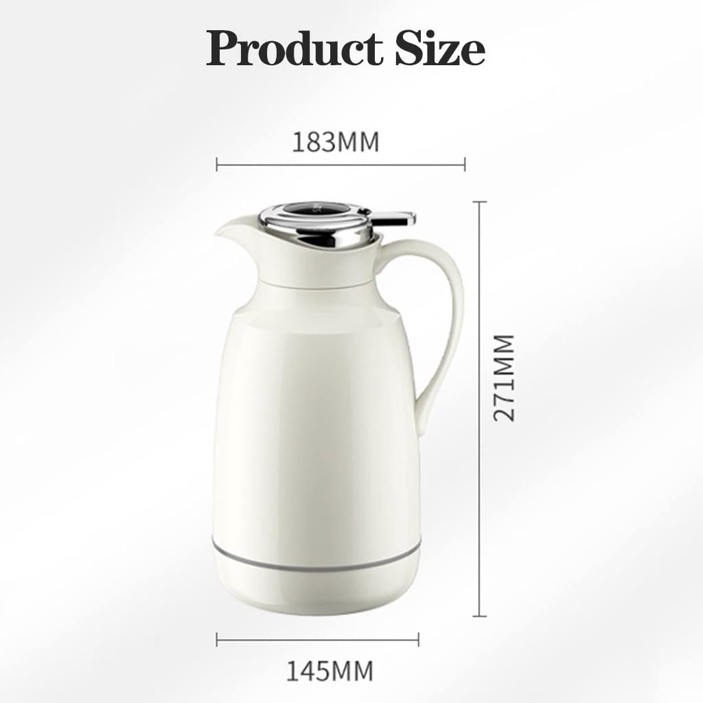 Caraffa da caffè, a doppia parete, isolata sottovuoto, per bevande calde e fredde, perfetta per caffè e tè