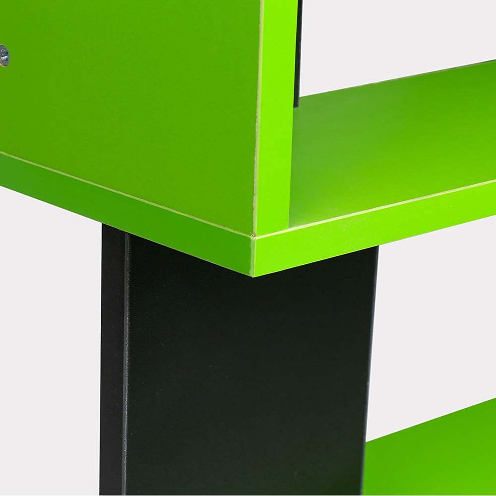 BAKAJI Scrivania con Libreria 3 Ripiani Tavolo da Lavoro Porta Pc Computer Struttura e Piano in Legno MDF Arredamento Casa Ufficio Cameretta Design Moderno Dimensioni 120 x 60 x 75 cm (Verde)