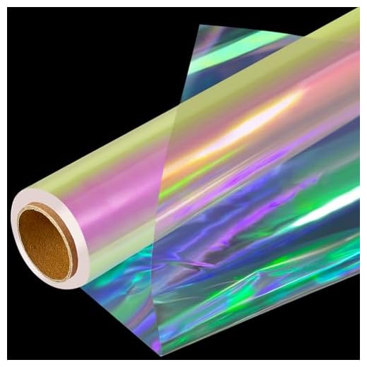 SYOGUA Iridescent Cellophane Roll, 34 in (W) X 50 ft (L) Iridescent Cellophane Wrap, Pink Iridescent Film Cellophane Wrap Roll for Gift Baskets, Gift Boxes, Arts Crafts, Candies, Flower Wrapping