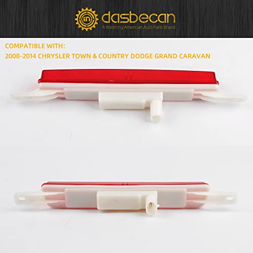 Dasbecan Led 3Rd Third Brake Light Center High Mount Stop Light Compatible With 2008-2019 Dodge Grand Caravan 2008-2019 Chrysler Town & Country Replaces# 68083906Ac 68083906Ab #TOP4