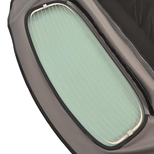 ECOTRIC Convertible Soft Top Compatible with 2004-2009 Toyota Solara Roof Cover with Clear Heated Glass Window Black Sailcloth Vinyl