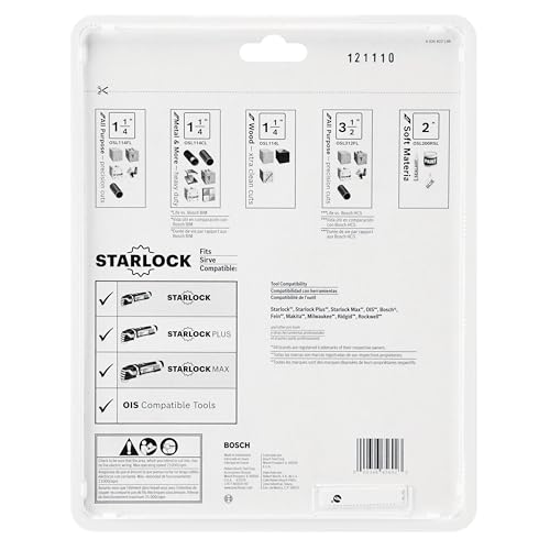 Image of BOSCH OSL005L 5 pc. Starlock Oscillating Multi-Tool Carbide Cutting Accessory Blade Set
